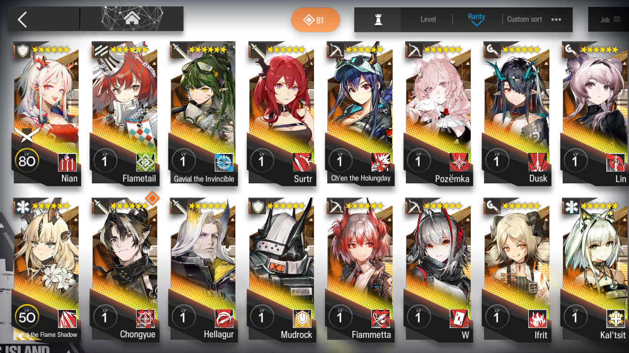 [GLOBAL/EN] 8limited 21x6★ Chen Skadi Ling Nian Gavial Chongyue Dusk W Surtr ++ Arknights Account-Mobile Games Starter