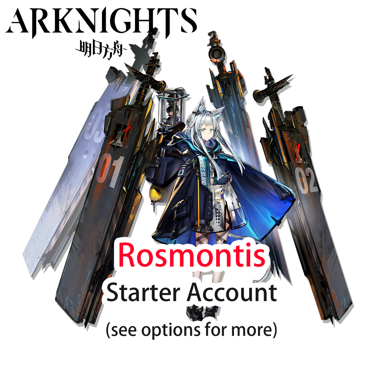 [GLOBAL/EN] Rosmontis Arknights LV1 Limited Starter Account (see options)-Mobile Games Starter