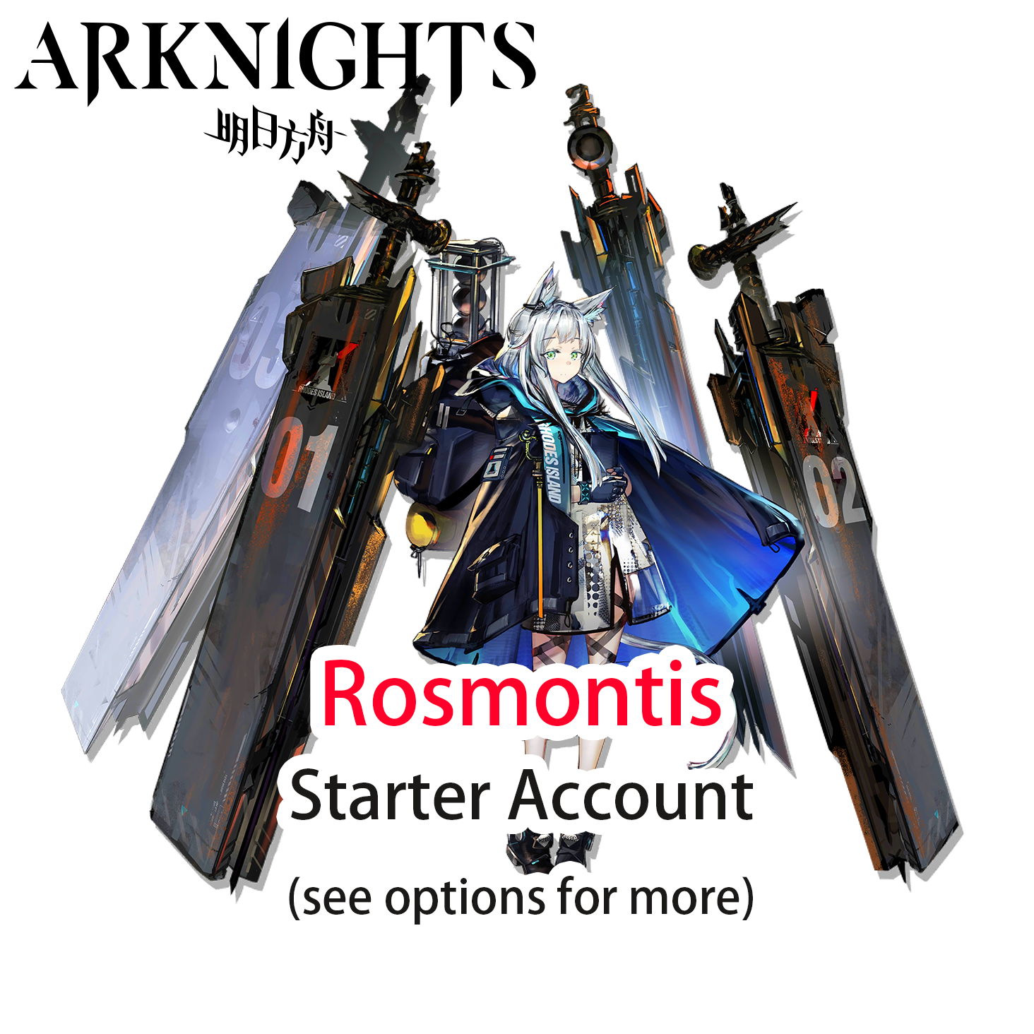 [GLOBAL/EN] Rosmontis Arknights LV1 Limited Starter Account (see options)-Mobile Games Starter