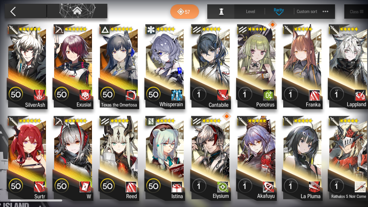 [GLOBAL/EN][INSTANT] 2limited 5x6★ Texas W Surtr++ Arknights Account-Mobile Games Starter