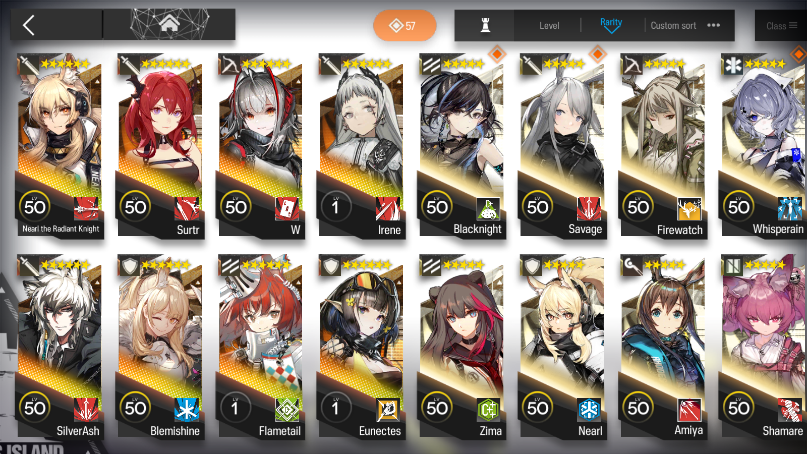 [GLOBAL/EN][INSTANT] 2limited 8x6★ Nearl the Radiant Knight W Surtr++ Arknights Account-Mobile Games Starter