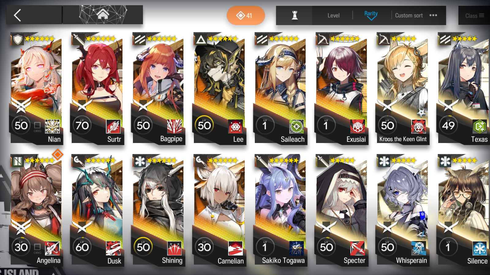 [GLOBAL/EN][INSTANT] 3limited 11x6★ Togawa Sakiko Nian Dusk Surtr ++ two 6★ Selector Arknights Account-Mobile Games Starter