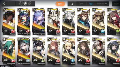 [GLOBAL/EN][INSTANT] 3limited 5x6★ Togawa Sakiko Chen the Holungday Skadi the Corrupting Heart + two 6★ Selector Arknights Account-Mobile Games Starter