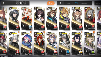 [GLOBAL/EN] 3limited 6x6★ Nearl Specter Nian Surtr ++ Arknights Account-Mobile Games Starter