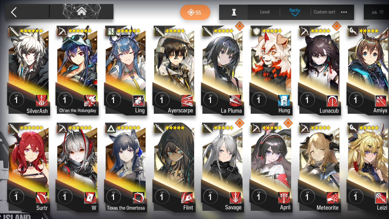 [GLOBAL/EN][INSTANT] 4limited 6x6★ Chen Texas Ling W Surtr ++ Arknights Account-Mobile Games Starter