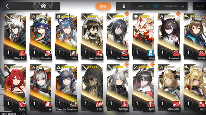 [GLOBAL/EN][INSTANT] 4limited 6x6★ Chen Texas Ling W Surtr ++ Arknights Account-Mobile Games Starter