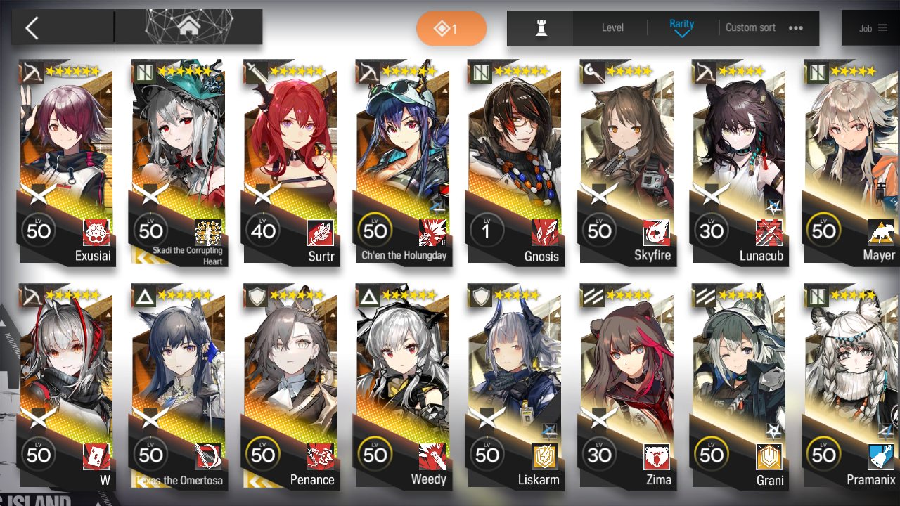 [GLOBAL/EN][INSTANT] 4limited 9x6★ Chen Skadi Texas W Surtr ++ Arknights Account-Mobile Games Starter