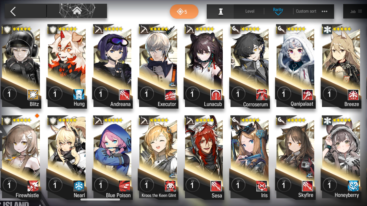 [GLOBAL/EN][INSTANT] 5limited 14x6★ Nearl Dusk Ling W Ash Surtr Arknights 3-1 account-Mobile Games Starter