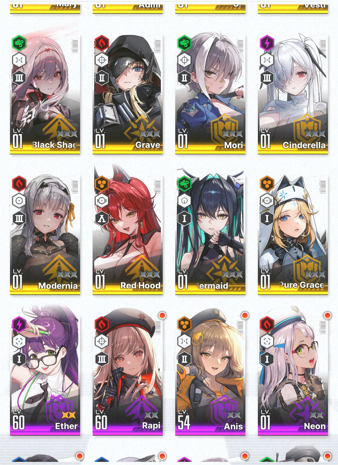 [GLOBAL]GODDESS OF VICTORY NIKKE 16SSR Modernia+Red Hood+Skin+Cinderella+Grave+Little Mermaid+Scarlet Black Shadow+Privaty+Isabel+Admi+Mary+Frima++ starter account-Mobile Games Starter