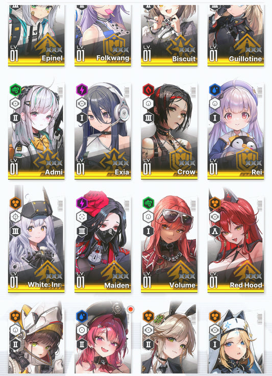 [GLOBAL]GODDESS OF VICTORY NIKKE 16SSR+Pity Red Hood+skin+Biscuit+Crow+Admi+Exia++ starter account-Mobile Games Starter