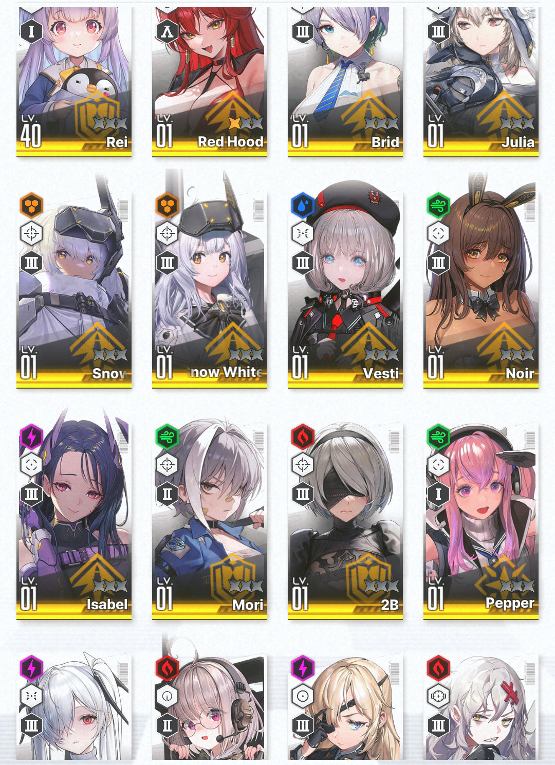 [GLOBAL]GODDESS OF VICTORY NIKKE 19SSR 2B+Skin+2 Red Hood+Skin+Cinderella+Noir+Brid+ starter account-Mobile Games Starter