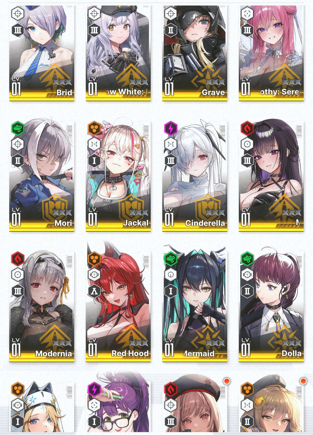 [GLOBAL]GODDESS OF VICTORY NIKKE 21SSR Red Hood+Skin+Cinderella+Grave+Little Mermaid+Limited Dorothy: Serendipity+Dorothy+Modernia+Mihara+2 Noir+Blanc++ starter account-Mobile Games Starter