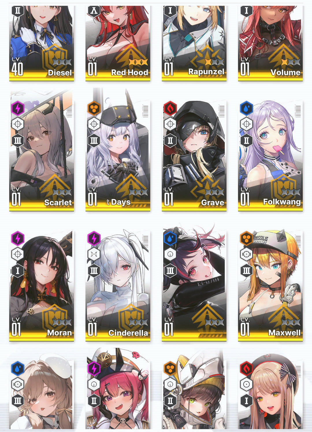 [GLOBAL]GODDESS OF VICTORY NIKKE 23SSR MLB 4X Red Hood+Skin+Scarlet+Cinderella+Grave+Volume+Rapunzel++ starter account-Mobile Games Starter