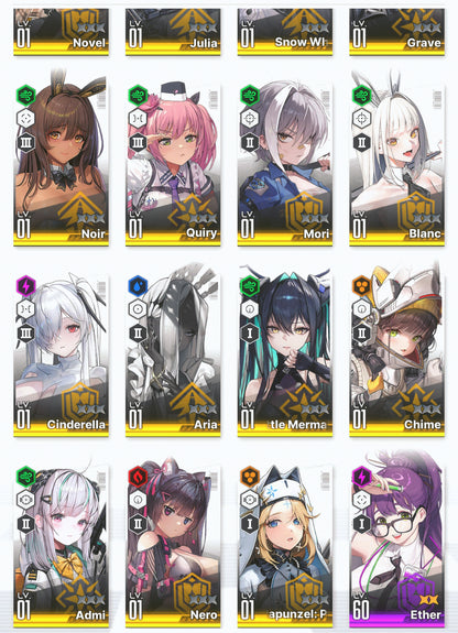[GLOBAL]GODDESS OF VICTORY NIKKE 23SSR Modernia+skin+3 Red Hood+Skin+Little Mermaid+Cinderella+Grave+Harran+Noir+Novel++ starter account-Mobile Games Starter