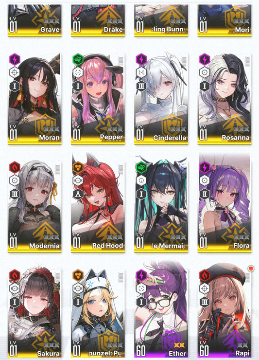 [GLOBAL]GODDESS OF VICTORY NIKKE 26SSR Dorothy+Red Hood+Skin+Cinderella+Grave+Modernia+Little Mermaid+Harran+Blanc+D+Yulha+Novel++ starter account-Mobile Games Starter