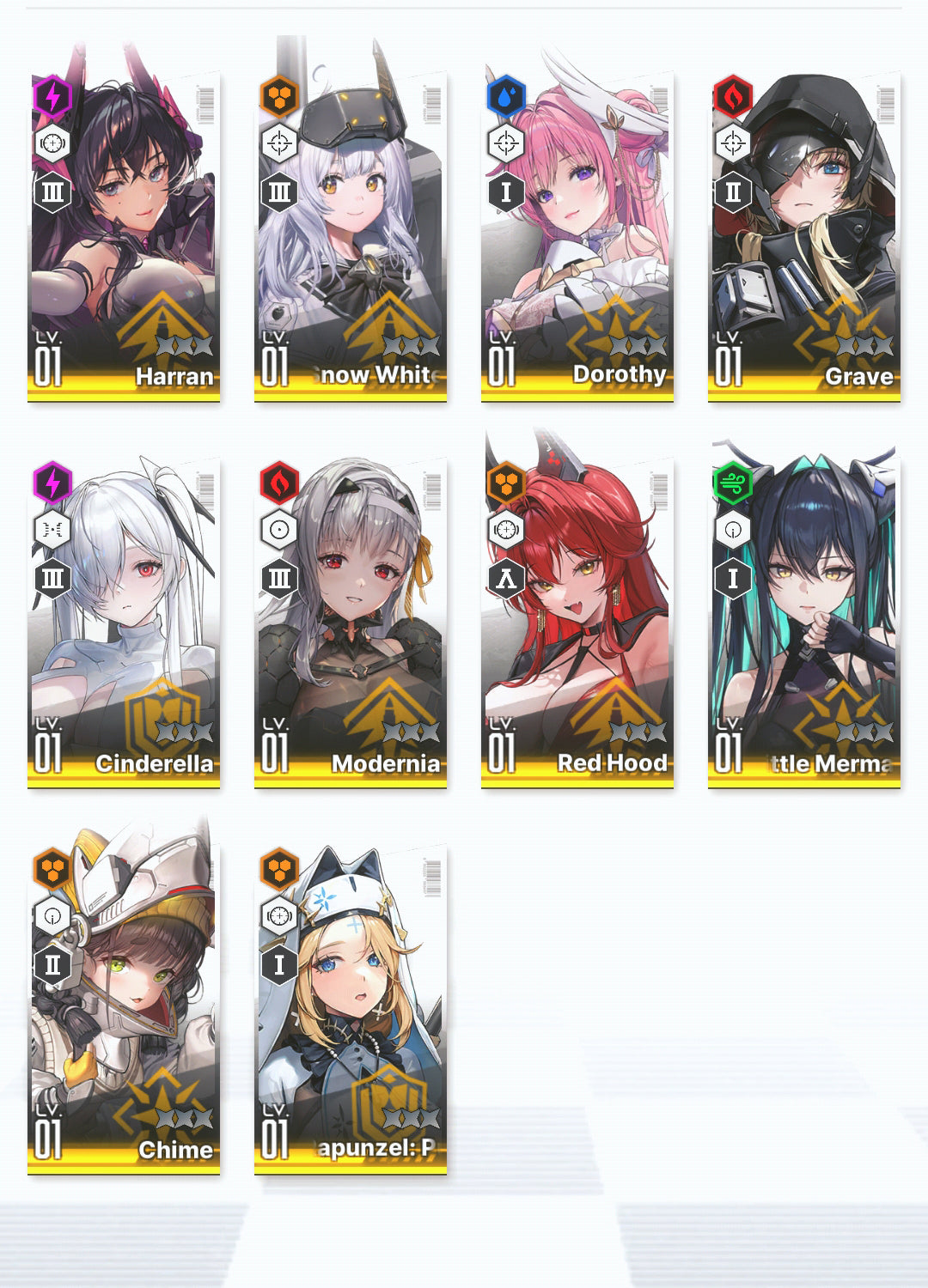 [GLOBAL]GODDESS OF VICTORY NIKKE 28SSR+Pity Dorothy+Red Hood+Skin+Cinderella+Grave+Modernia+Little Mermaid+Harran+Blanc+D+Yulha+Novel++ starter account-Mobile Games Starter