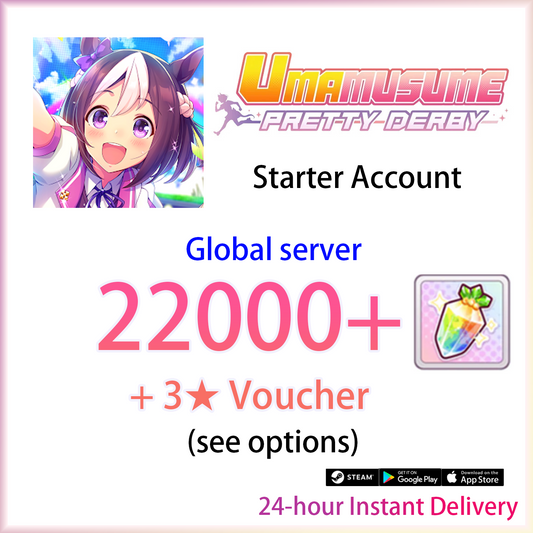[GLOBAL][INSTANT] 22000 Carats | Umamusume Pretty Derby Starter Account (see options)-Mobile Games Starter