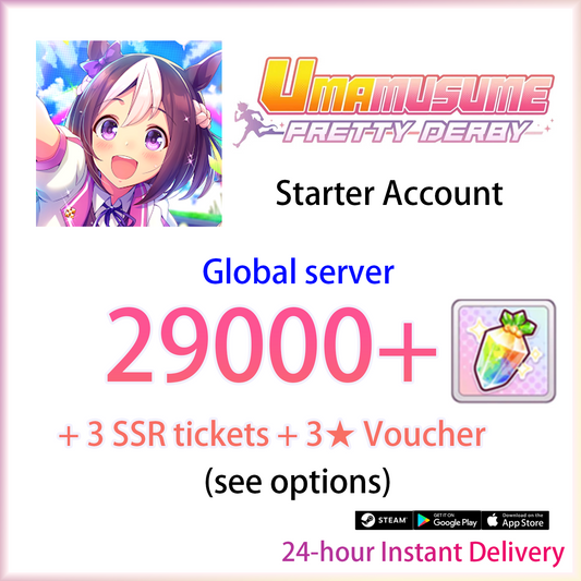 [GLOBAL][INSTANT] 29000 Carats | Umamusume Pretty Derby Starter Account (see options)-Mobile Games Starter