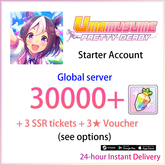 [GLOBAL][INSTANT] 30000-35000 Carats | Umamusume Pretty Derby Starter Account (see options)-Mobile Games Starter