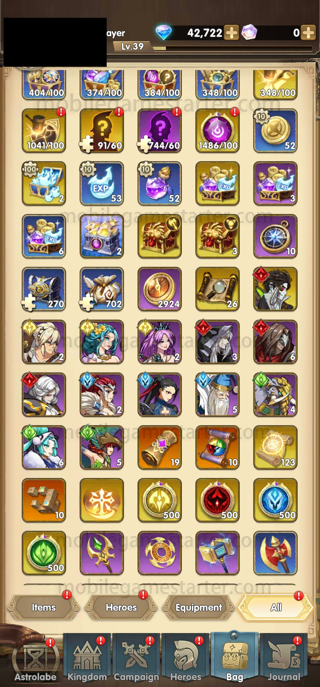 [GLOBAL][INSTANT] 35000-50000 Diamonds | Mythic Heroes Starter Account-Mobile Games Starter