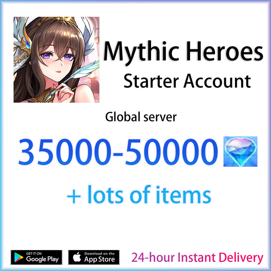 [GLOBAL][INSTANT] 35000-50000 Diamonds | Mythic Heroes Starter Account-Mobile Games Starter