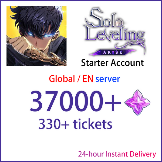 [GLOBAL][INSTANT] 37000+ Essence Stones + tickets | Solo Leveling:ARISE EN Starter Account-Mobile Games Starter
