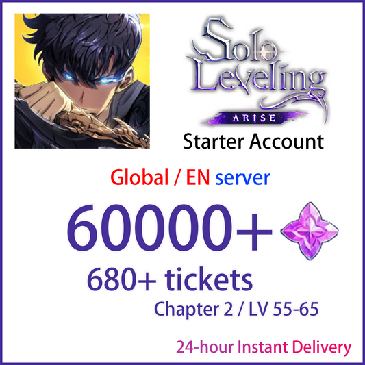 [GLOBAL][INSTANT] 60000+ Essence Stones | Solo Leveling:ARISE EN Starter Account-Mobile Games Starter