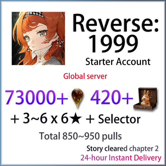 [GLOBAL][INSTANT] 73000~80000 Clear drops 420~500 Unilogs | Reverse: 1999 Starter Account (see options)-Mobile Games Starter