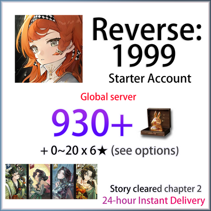 [GLOBAL][INSTANT] 930+ Unilogs | Beryl/Nautika/Liang Yue/etc + Ulrich+Semmelweis | Reverse: 1999 Starter Account (see options)-Mobile Games Starter