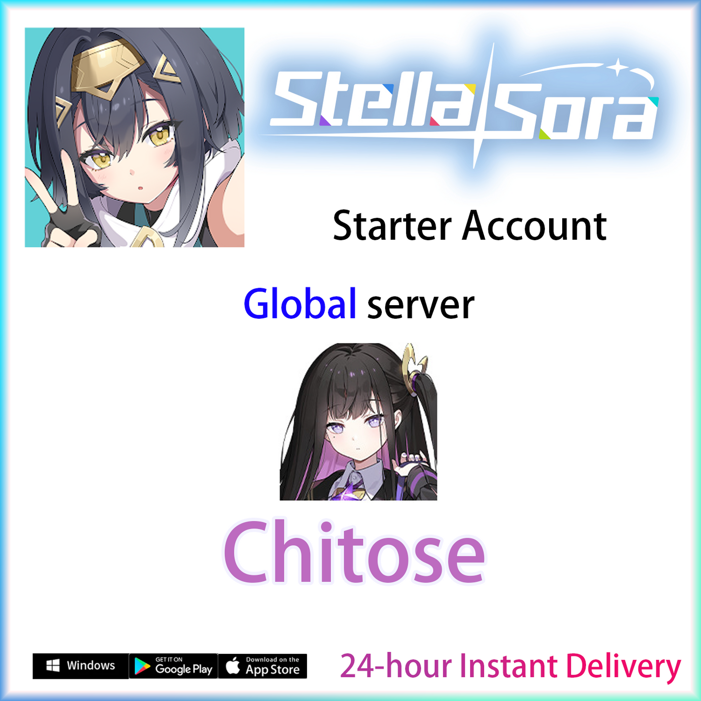 [GLOBAL] [INSTANT] Chitose / Signature | Stella Sora Starter Account (see options)-Mobile Games Starter