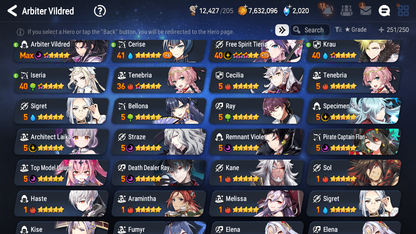 [GLOBAL][INSTANT] Epic 7 Seven 10ML + 27 4★ ML(lots dups) Straze Sez Flan Ray Choux Top Model Luluca Cerise Kizuna Ai 60 skin tickets+20 Speed 10-10 Account-Mobile Games Starter