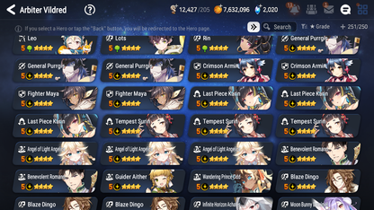 [GLOBAL][INSTANT] Epic 7 Seven 10ML + 27 4★ ML(lots dups) Straze Sez Flan Ray Choux Top Model Luluca Cerise Kizuna Ai 60 skin tickets+20 Speed 10-10 Account-Mobile Games Starter