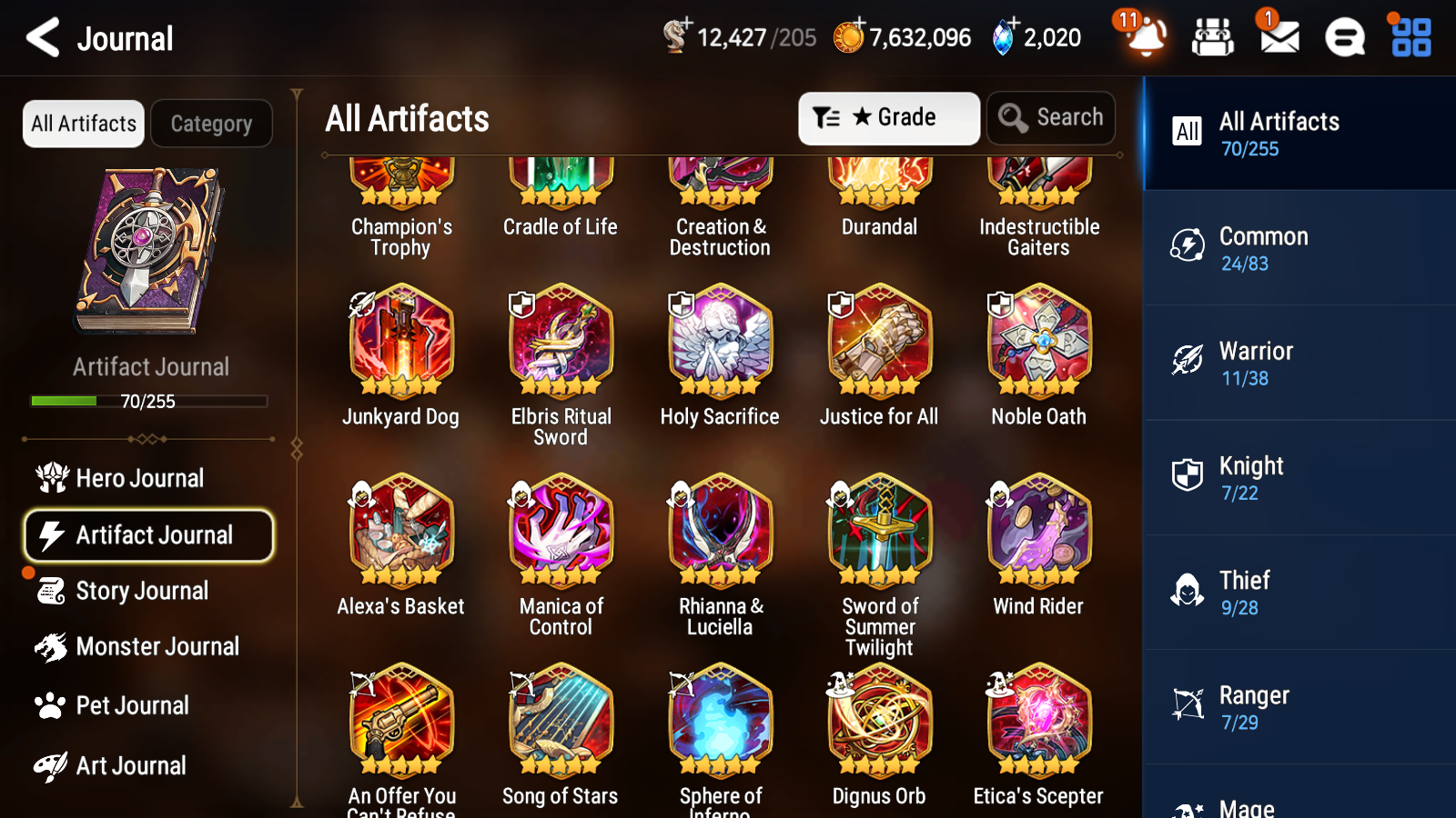 [GLOBAL][INSTANT] Epic 7 Seven 10ML + 27 4★ ML(lots dups) Straze Sez Flan Ray Choux Top Model Luluca Cerise Kizuna Ai 60 skin tickets+20 Speed 10-10 Account-Mobile Games Starter