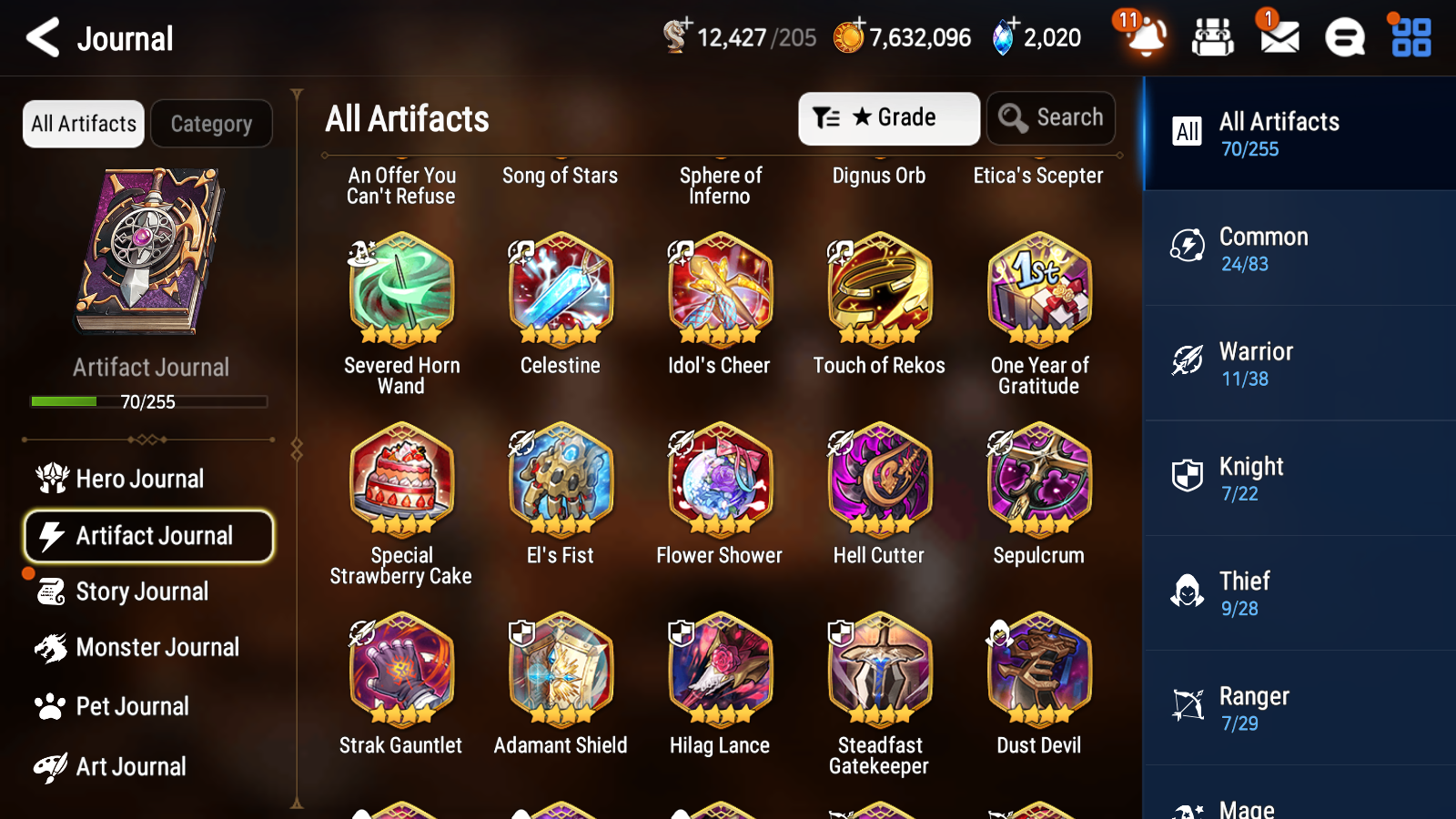 [GLOBAL][INSTANT] Epic 7 Seven 10ML + 27 4★ ML(lots dups) Straze Sez Flan Ray Choux Top Model Luluca Cerise Kizuna Ai 60 skin tickets+20 Speed 10-10 Account-Mobile Games Starter