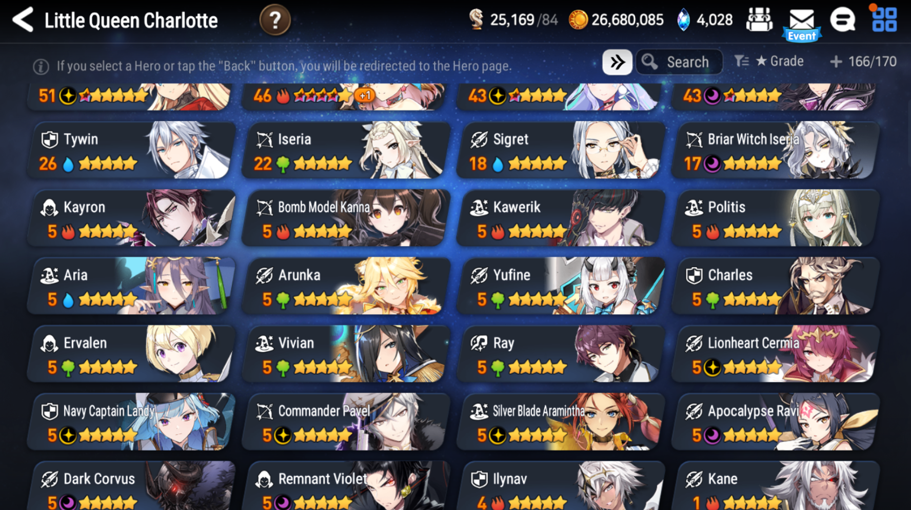 [GLOBAL][INSTANT] Epic 7 Seven 11ML+28 4*ML Navy Captain Landy Lionheart Cermia Apocalypse Ravi 10-10 Account-Mobile Games Starter