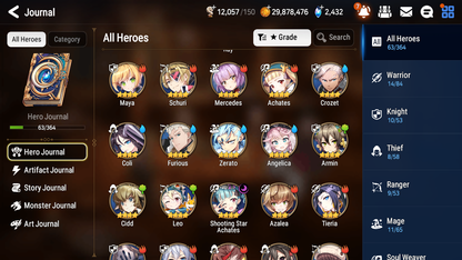 [GLOBAL][INSTANT] Epic 7 Seven 1ML 1LIM Death Dealer Ray Luna + ML pulls + 60 skin tickets + 20 Speed Aged Starter Account-Mobile Games Starter