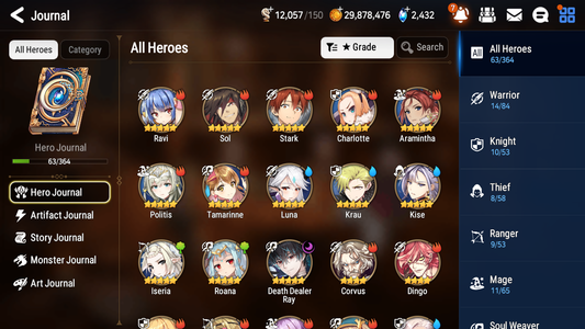 [GLOBAL][INSTANT] Epic 7 Seven 1ML 1LIM Death Dealer Ray Luna + ML pulls + 60 skin tickets + 20 Speed Aged Starter Account-Mobile Games Starter