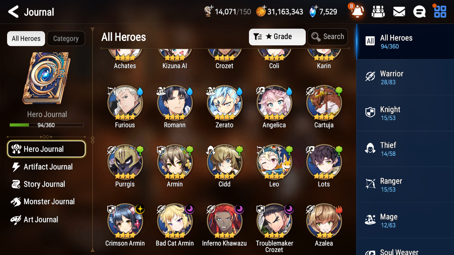 [GLOBAL][INSTANT] Epic 7 Seven 1ML 1LIM Luna Sylvan Sage Vivian + ML pulls + 20 Speed Starter Account-Mobile Games Starter