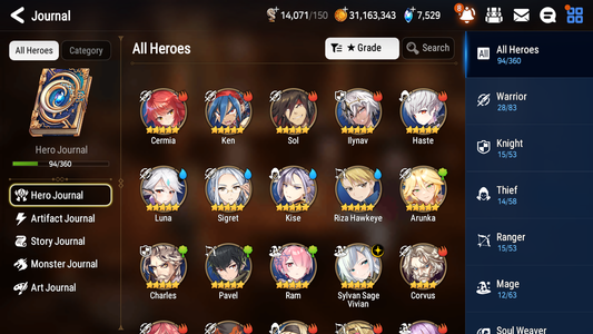 [GLOBAL][INSTANT] Epic 7 Seven 1ML 1LIM Luna Sylvan Sage Vivian + ML pulls + 20 Speed Starter Account-Mobile Games Starter