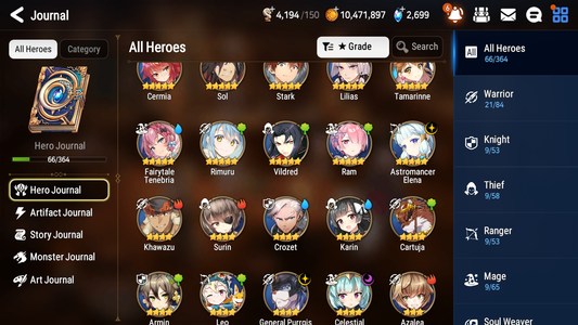[GLOBAL][INSTANT] Epic 7 Seven 1ML 2LIM Rimuru Fairytale Tenebria Astromancer Elena + ML pulls + 20 Speed + Name Starter Account-Mobile Games Starter