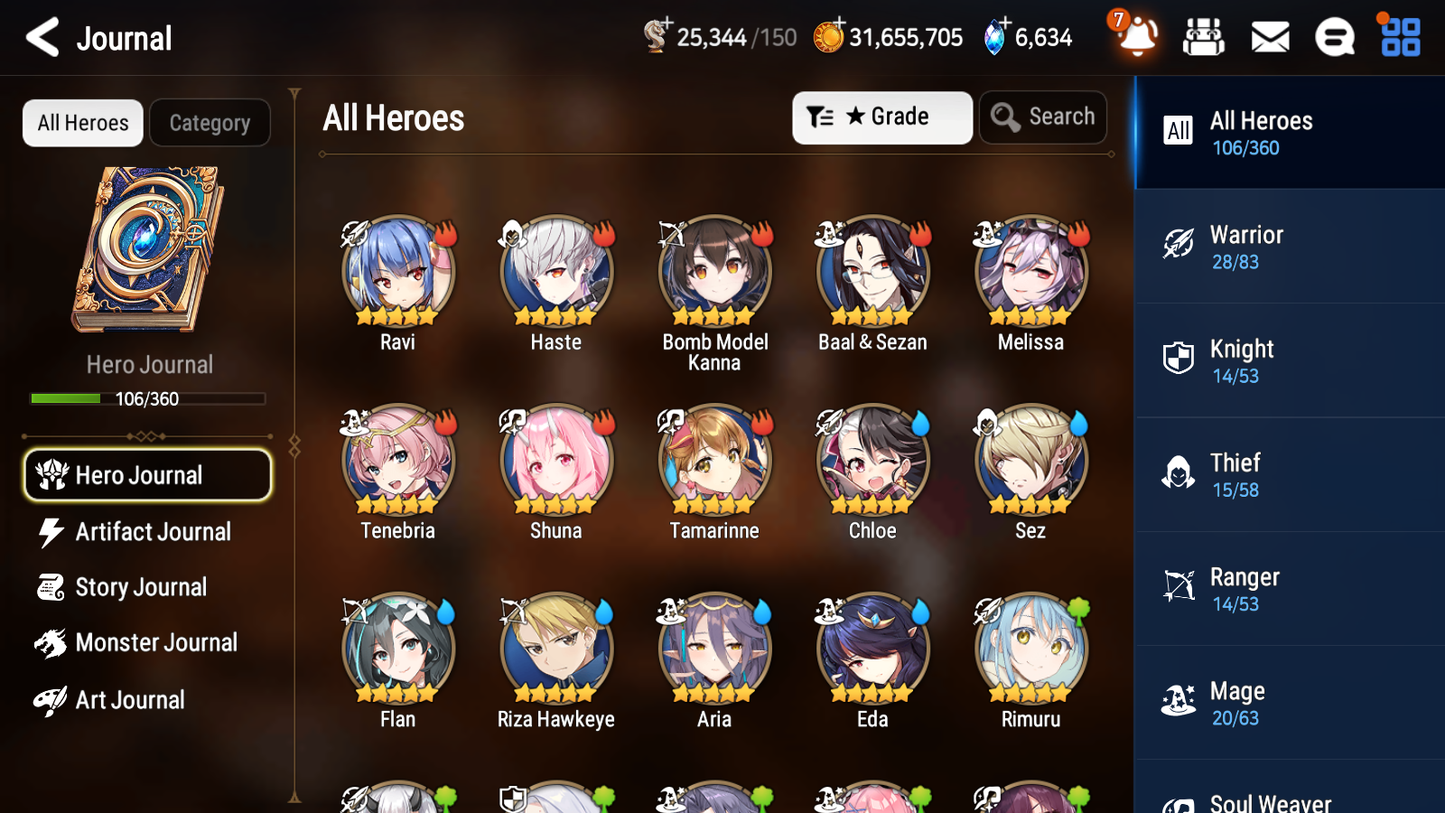 [GLOBAL][INSTANT] Epic 7 Seven 1ML 2LIM Rimuru Ocean Breeze Luluca Apocalypse Ravi + ML pulls + 20 Speed + Name Starter Account-Mobile Games Starter