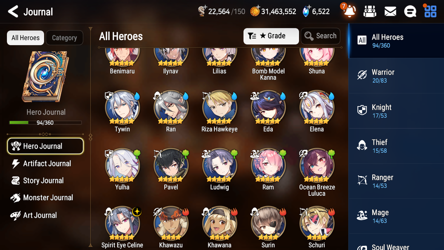 [GLOBAL][INSTANT] Epic 7 Seven 1ML 2LIM Spirit Eye Celine Benimaru + Ocean Breeze Luluca + ML pulls + 20 Speed + Name Starter Account-Mobile Games Starter