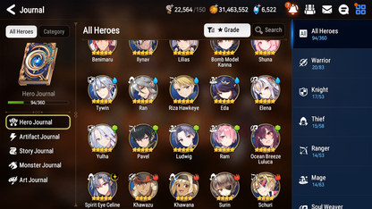 [GLOBAL][INSTANT] Epic 7 Seven 1ML 2LIM Spirit Eye Celine Benimaru + Ocean Breeze Luluca + ML pulls + 20 Speed + Name Starter Account-Mobile Games Starter