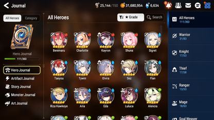 [GLOBAL][INSTANT] Epic 7 Seven 1ML 3LIM Eternal Wanderer Ludwig Rimuru Benimaru Ocean Breeze Luluca + ML pulls + 20 Speed + Name Starter Account-Mobile Games Starter