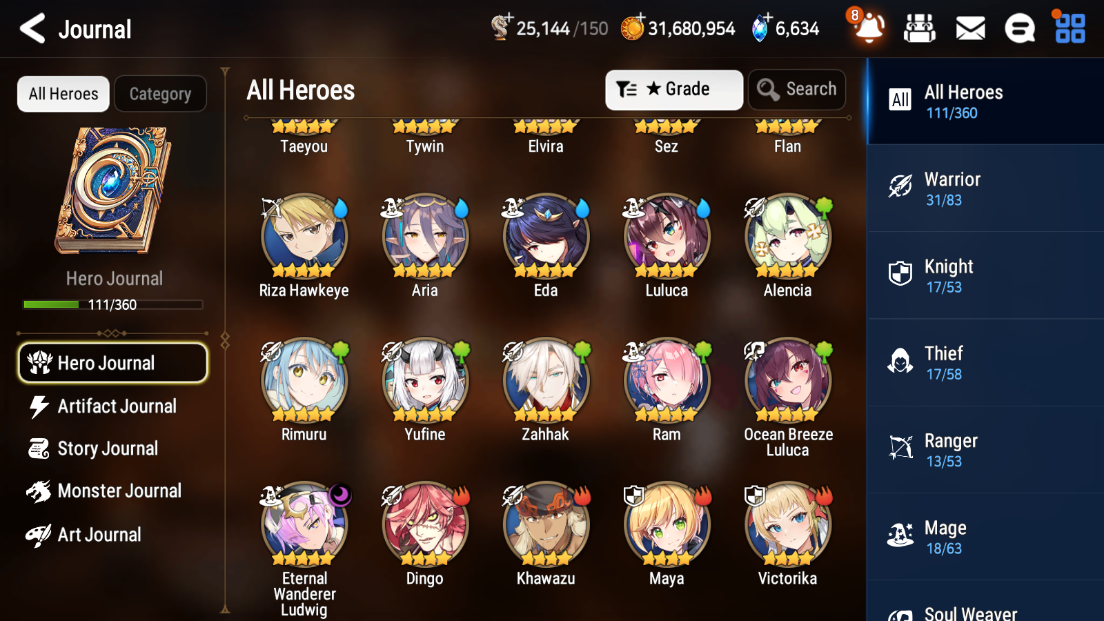 [GLOBAL][INSTANT] Epic 7 Seven 1ML 3LIM Eternal Wanderer Ludwig Rimuru Benimaru Ocean Breeze Luluca + ML pulls + 20 Speed + Name Starter Account-Mobile Games Starter