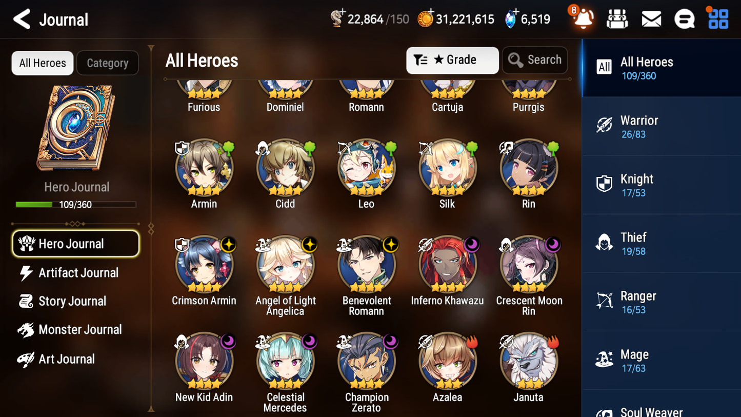[GLOBAL][INSTANT] Epic 7 Seven 1ML 3LIM Little Queen Charlotte Edward Diene Ocean Breeze Luluca Angel of Light Angelica + ML pulls + 20 Speed + Name Starter Account-Mobile Games Starter