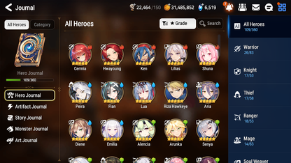 [GLOBAL][INSTANT] Epic 7 Seven 1ML 3LIM Maid Chloe Emilia Diene Ocean Breeze Luluca + ML pulls + 20 Speed + Name Starter Account-Mobile Games Starter