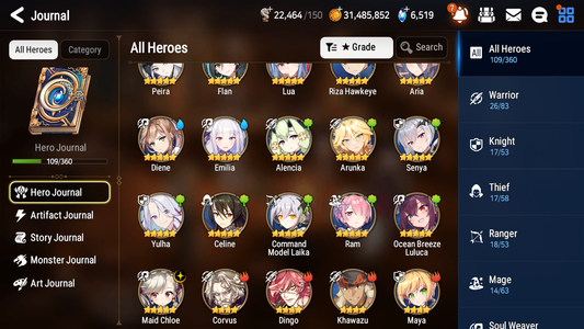 [GLOBAL][INSTANT] Epic 7 Seven 1ML 3LIM Maid Chloe Emilia Diene Ocean Breeze Luluca + ML pulls + 20 Speed + Name Starter Account-Mobile Games Starter