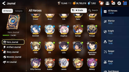 [GLOBAL][INSTANT] Epic 7 Seven 1ML 3LIM Twisted Eidolon Kayron Rimuru+artifact Benimaru Jack + ML pulls + 20 Speed + Name Starter Account-Mobile Games Starter