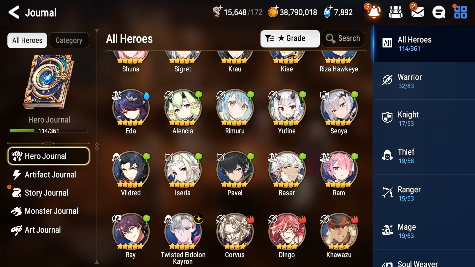 [GLOBAL][INSTANT] Epic 7 Seven 1ML 3LIM Twisted Eidolon Kayron Rimuru+artifact Benimaru Jack + ML pulls + 20 Speed + Name Starter Account-Mobile Games Starter